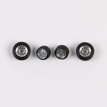 #1002 Chrome "Dots" Style Gasser Wheels
