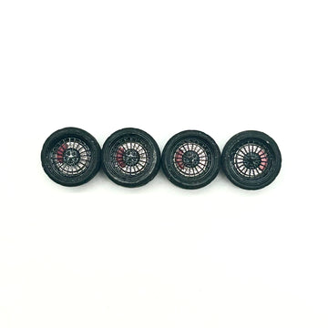 11mm Black “LA Wire” Alloy Bearing Wheels
