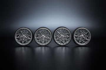 12mm Chrome Rucci Forged “Backend” Mesh Style Specialty Wheels