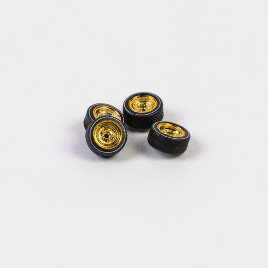 #6 Golden "Smooth" Wheels & White Wall Tires