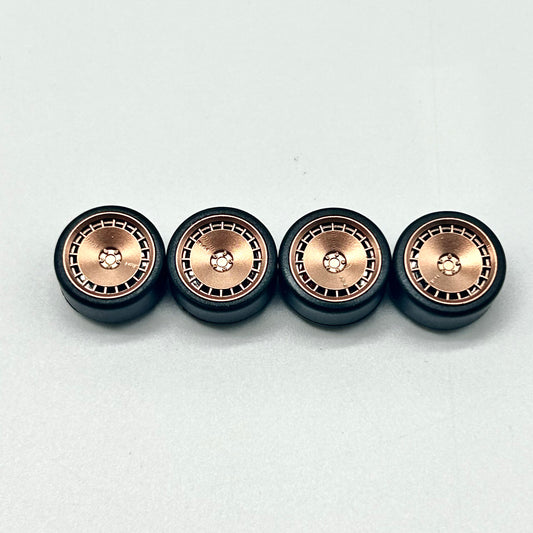 11mm Rose Gold AERO Bearing Wheels (Spinner)