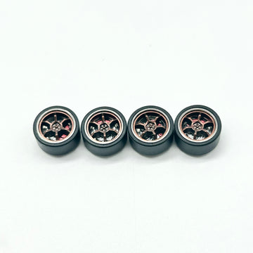 11mm Bronze/Red TE37 Rep. Alloy Bearing Wheels - Spinners