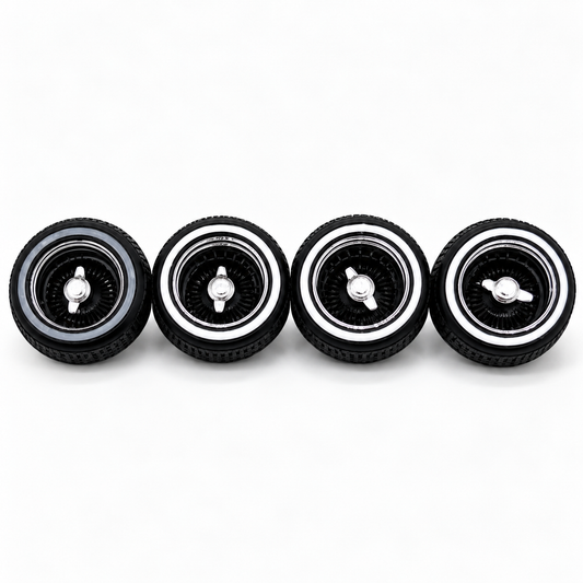 9mm Black & Chrome Baby Dayton Lowrider Specialty Wheels