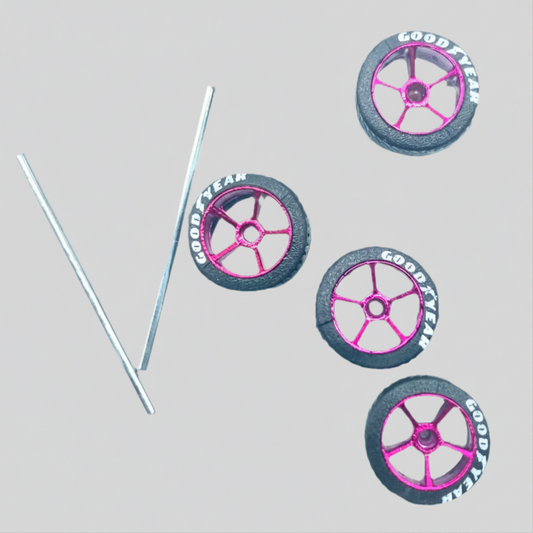 #31 Violet 5 Spokes Metallic “Racers” Lettered Wheels