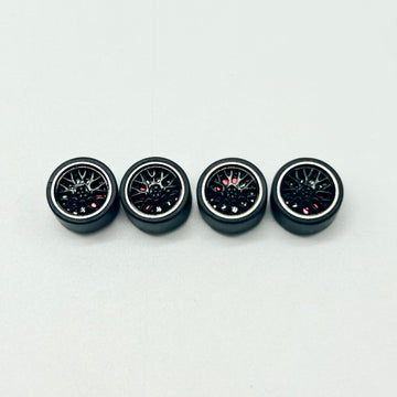 11mm Black/Chrome BBS Style Alloy Bearing Wheels - Spinners