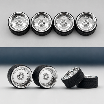 12mm Chrome Staggered Steely Specialty Wheels