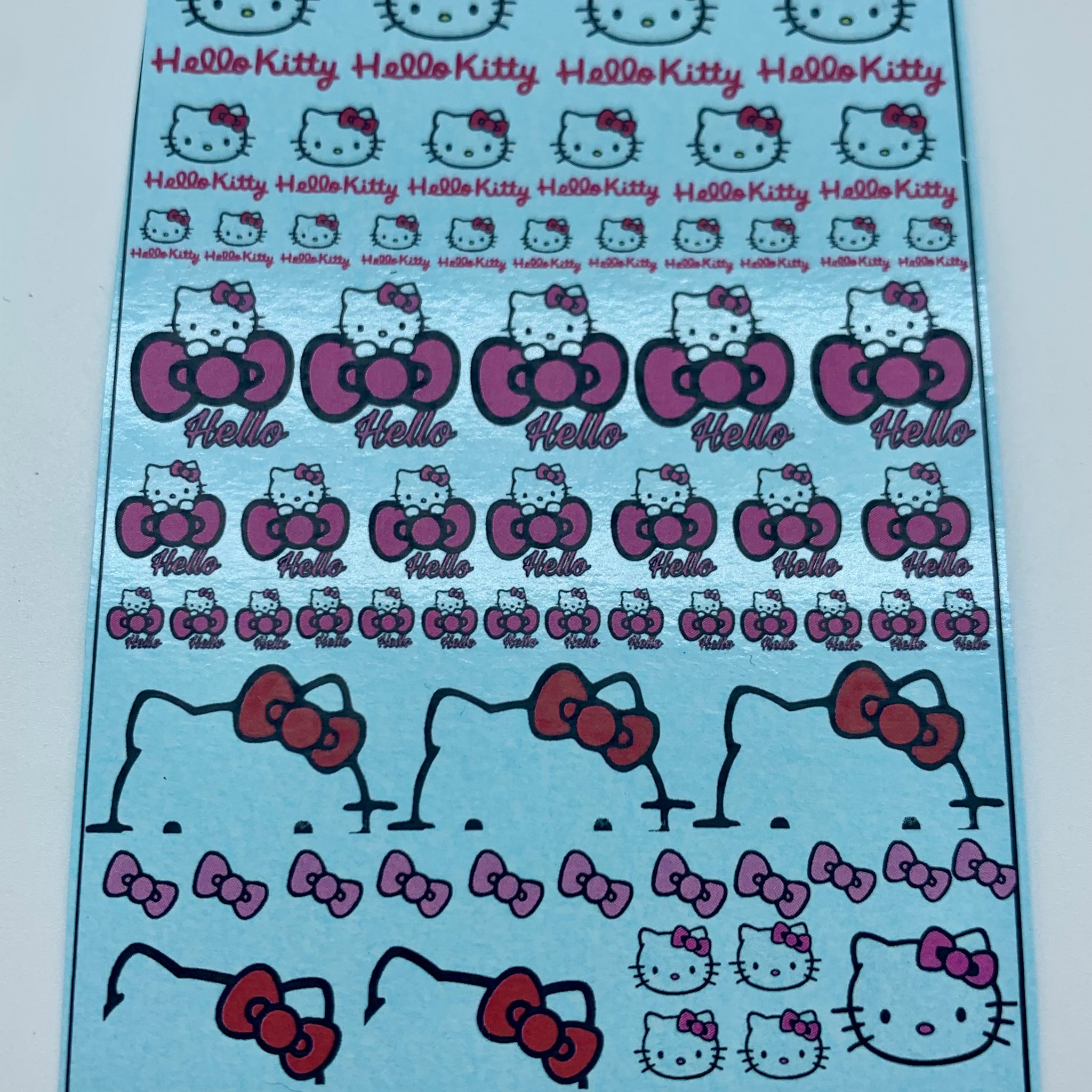Hello Kitty Waterslide Decal - Clear or White Toner