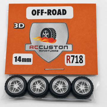 R718 - 14mm Chrome OffRoad “American Force” Style Specialty Wheels