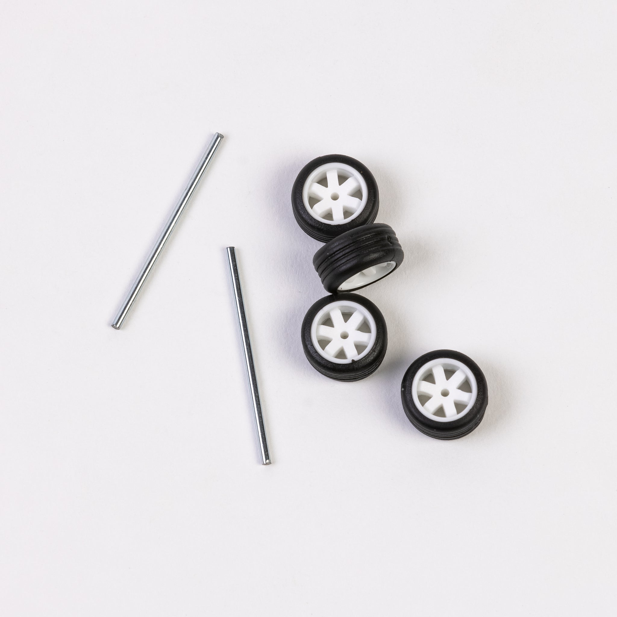 #842 White 6 Spokes "TE37" Style Wheels