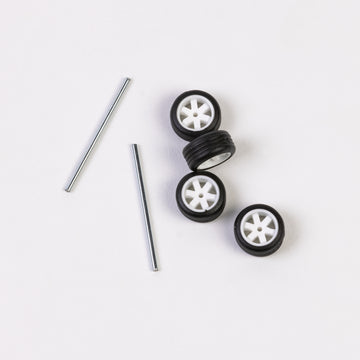 #842 White 6 Spokes "TE37" Style Wheels
