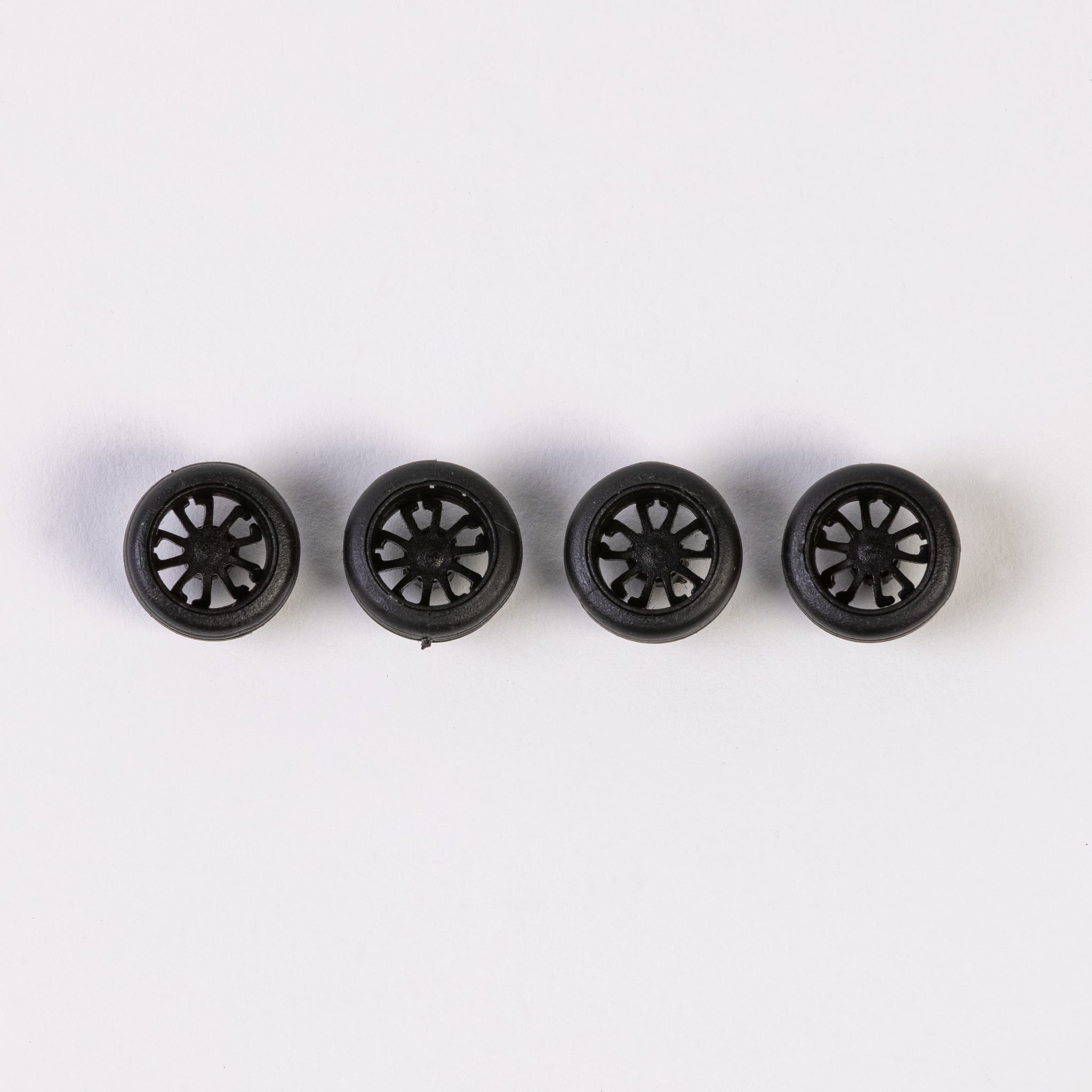#868 Black 10 Spokes "Deep Dish" Style Wheels