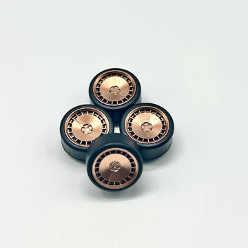 11mm Rose Gold AERO Bearing Wheels (Spinner)