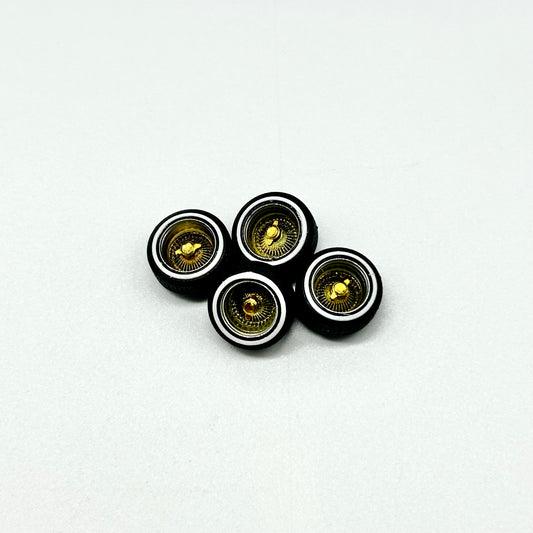 9mm Gold Baby Dayton Lowrider Wire Specialty Wheels