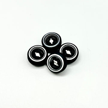 9mm Black & Chrome Baby Dayton Lowrider Specialty Wheels