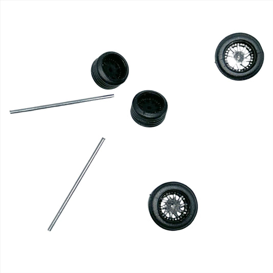 #1019 Black “Swirly” Gasser Wheels