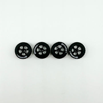 #710 Black 5 Spoke "Off-Road" Truck Wheels