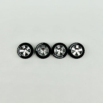 #702 Silver 14mm Off-road “Silverado” 5 Spoke Truck Wheels