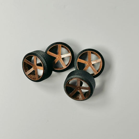 13mm “Bronze Baller” 5 Spokes Donk Style Specialty Wheels