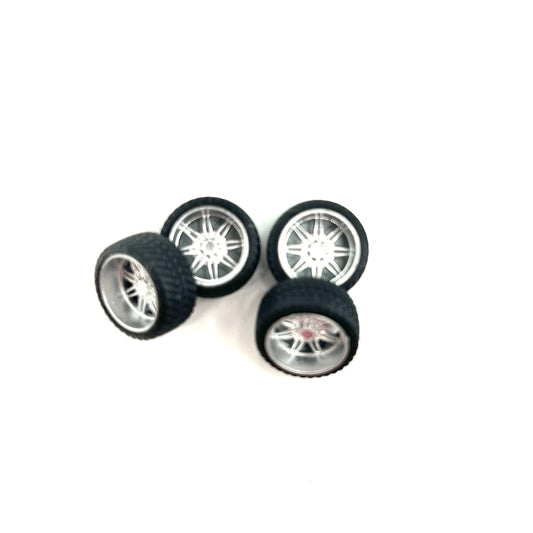 15mm Chrome KG1 Forged Aristo Truck Wheels With RT Tires.