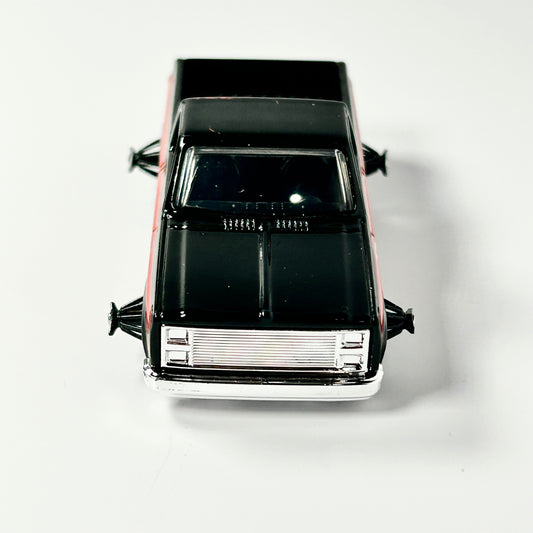 NEW- Black Techy Houston Slabs With Chrome Knockoff Wheels