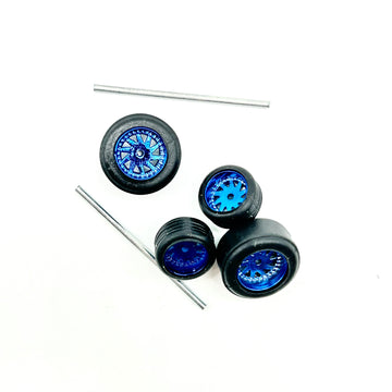1034 - Blue Metallic “Rucci” Style Gasser Wheels