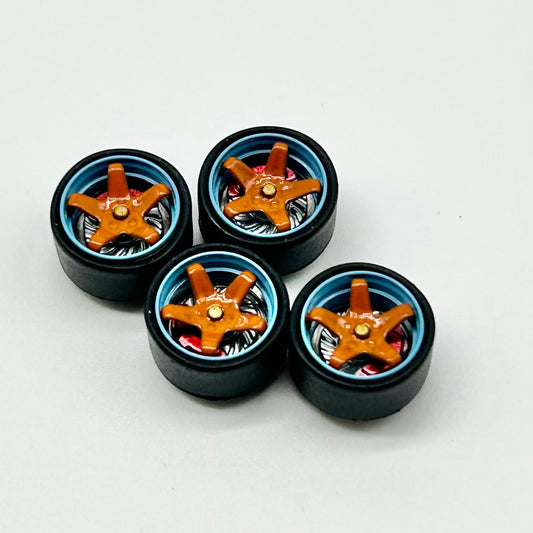 9.5mm Le Knicks 5 Spokes Alloy Bearing Wheels (Spinners)