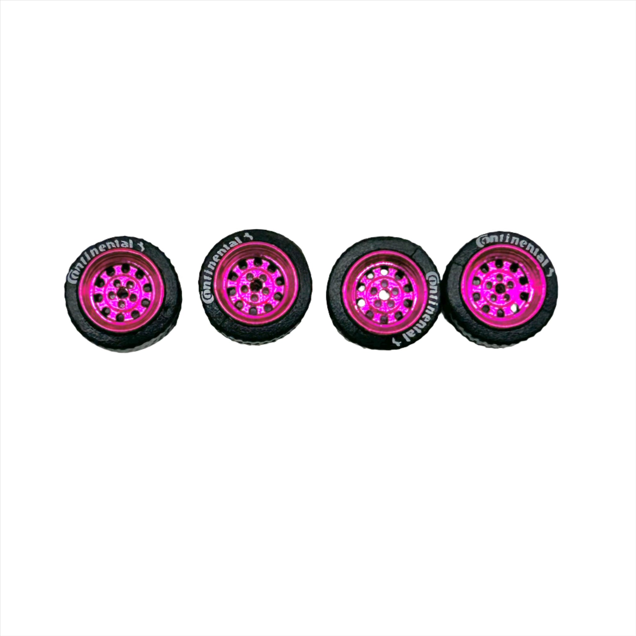 Model O - Violet Metallic “Dots” Wheels With Lettered Tires.