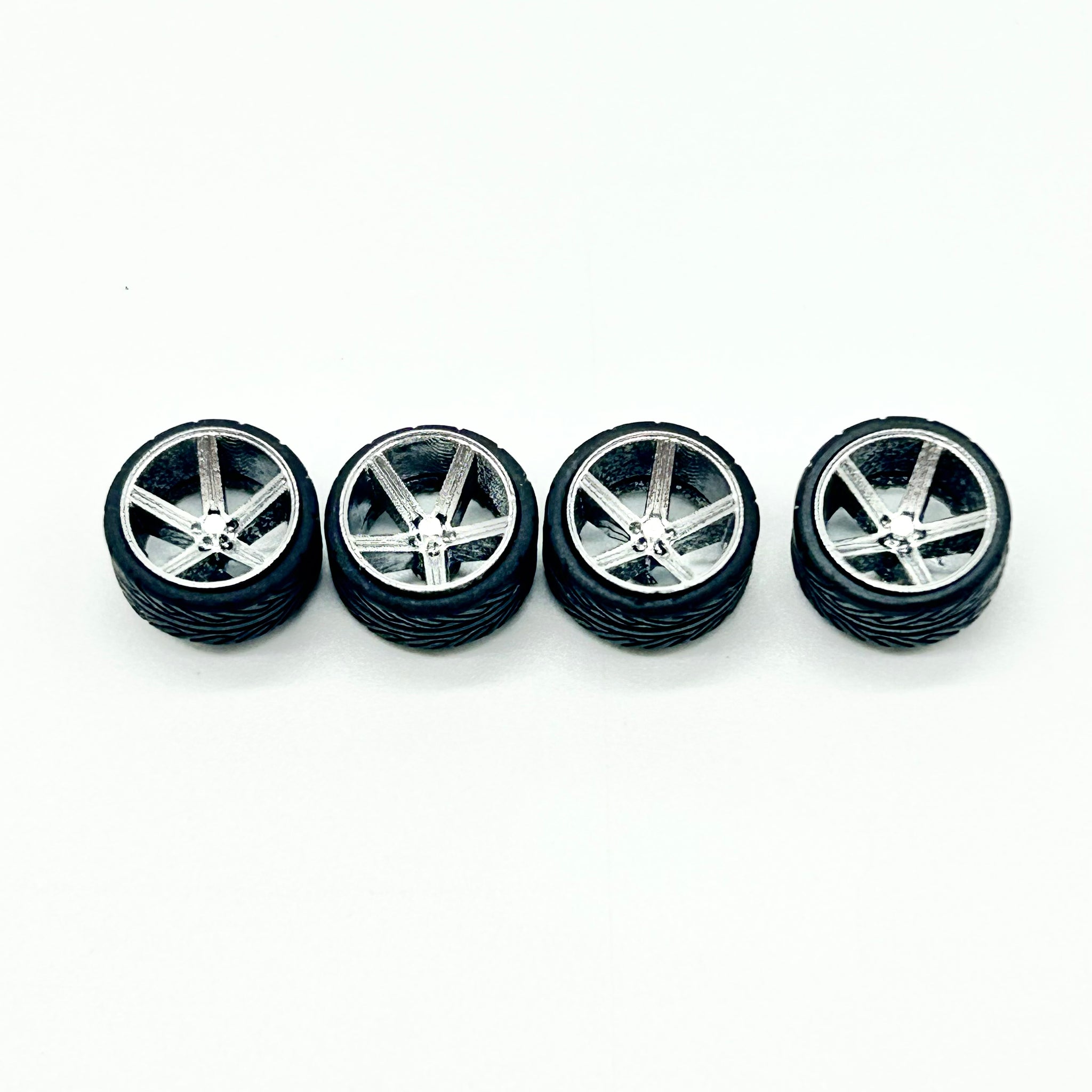 10mm Chrome IROC rep Wheels with Rubber Tires