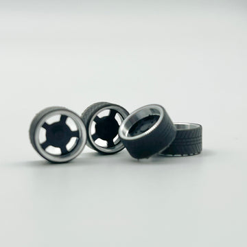 Black & Chrome AC Custon Forged Alloy Bearing Wheels (Spinners)