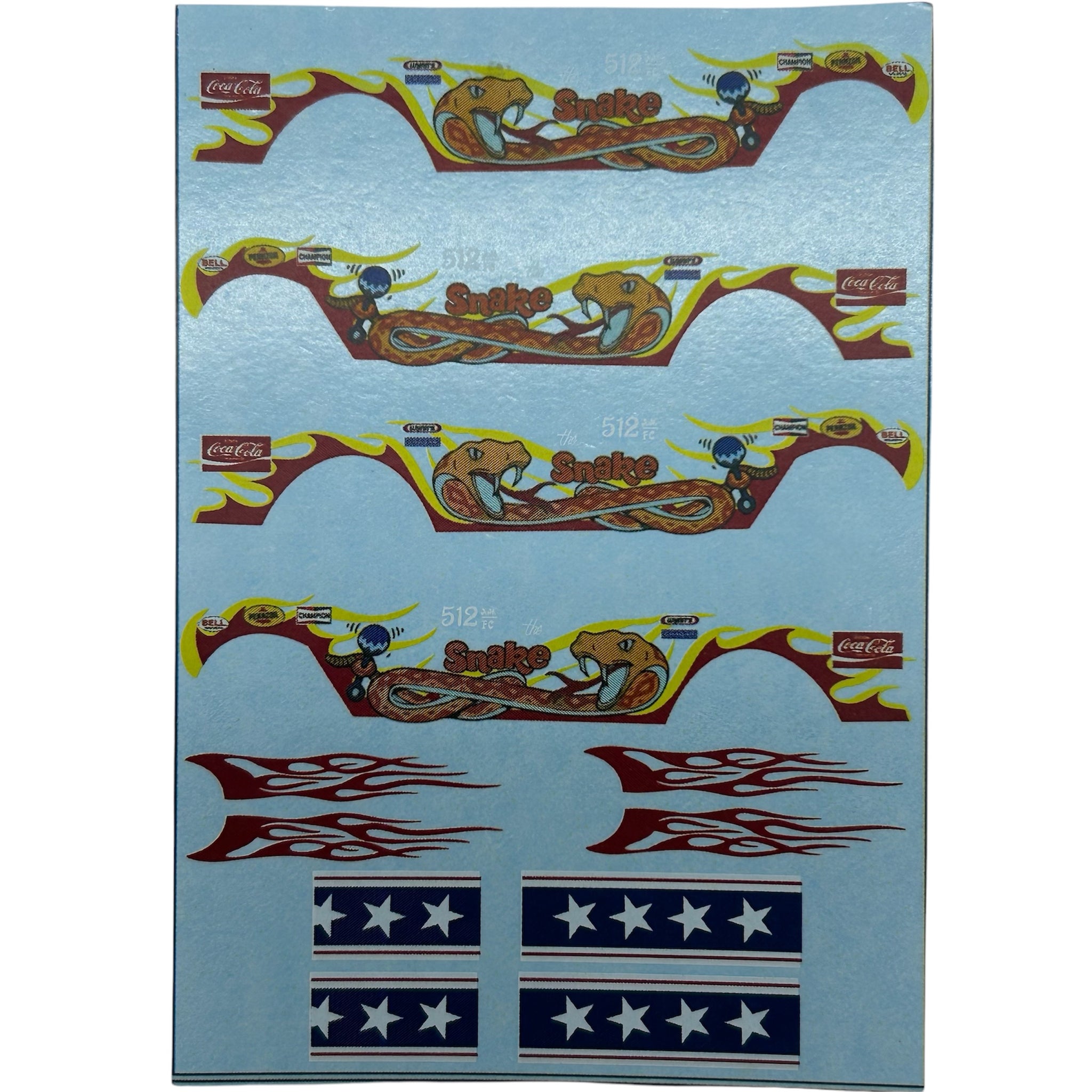 Limited Qty- 1/64 Scals Gasser Flames White Toner Decal