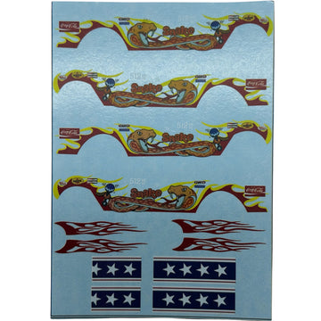 Limited Qty- 1/64 Scals Gasser Flames White Toner Decal
