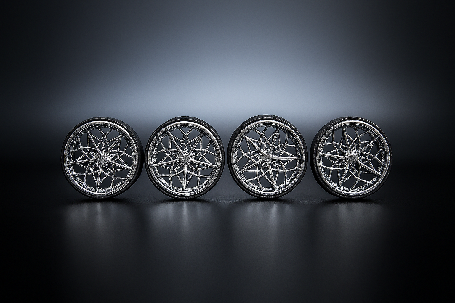 12mm Chrome Rucci Forged “Backend” Mesh Style Specialty Wheels