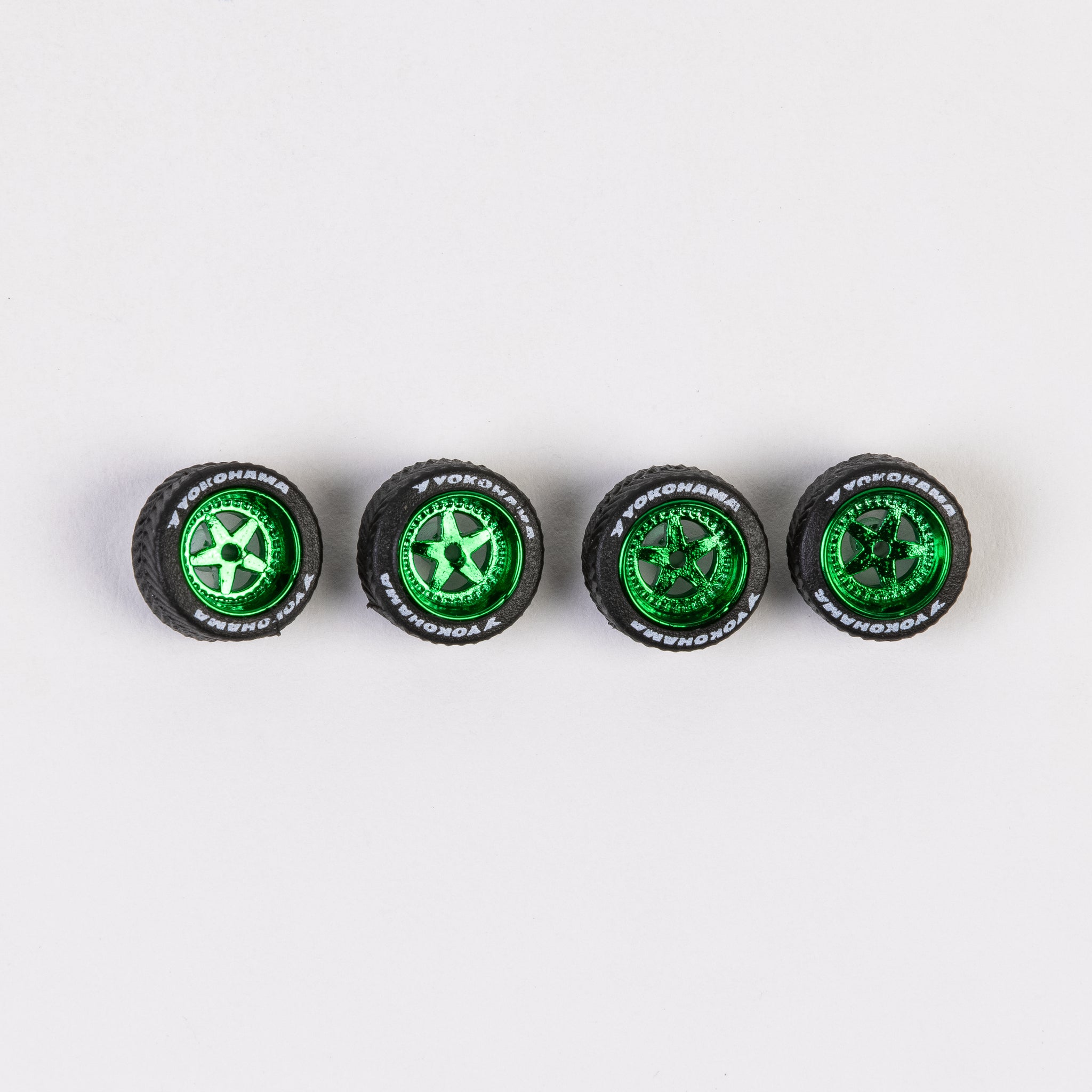 Model F - Metallic Green 5 Spokes "Porsche" Style Wheels